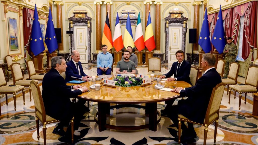 European leaders expected to cement support for Ukraine amid US pressure to accept peace deal