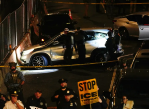Ice shooting of New York man in car with five-year-old sparks protests