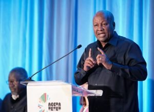 President John Mahama launching the Accra Reset Report at the Accra Reset Conference in New York, USA